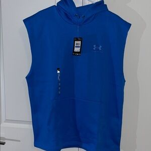 New UA Duke Royal Blue work out Gym Rocky Sleeveless Hooded Hoodie Sweatshirt